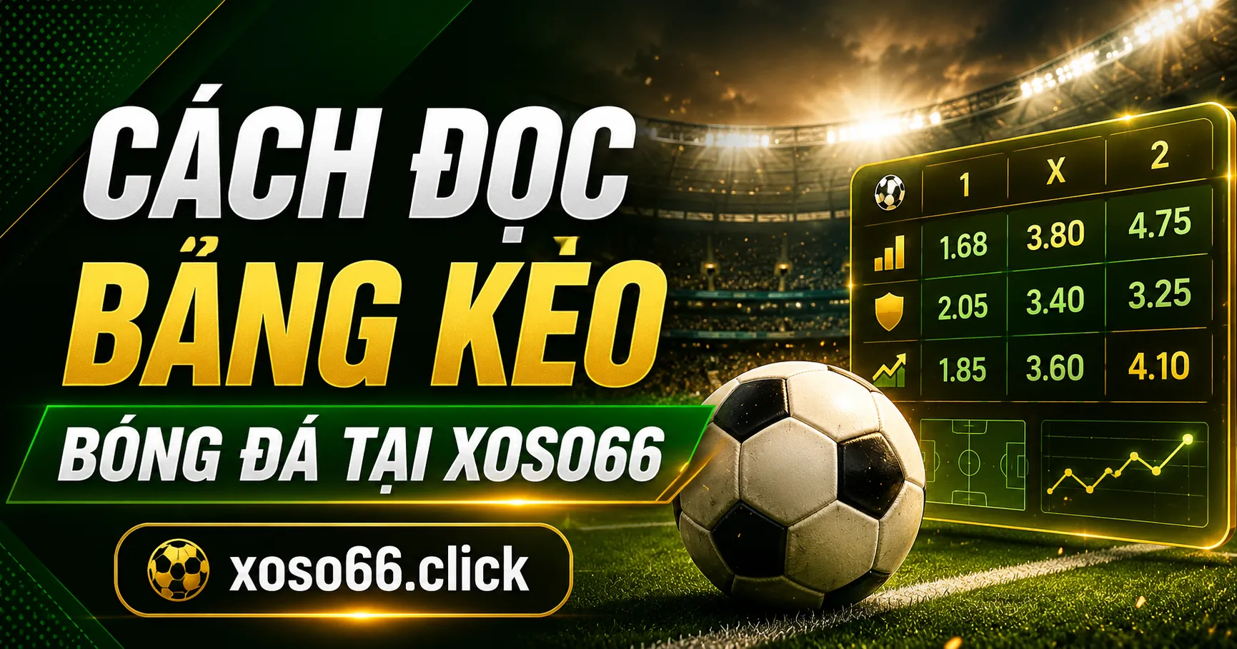 Cách đọc bảng kèo bóng đá tại Xoso66